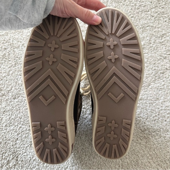 NWT Inkkas Brown Leather Camping Boots Peruvian Inlay Womens 7 Men’s 5 - Picture 6 of 9